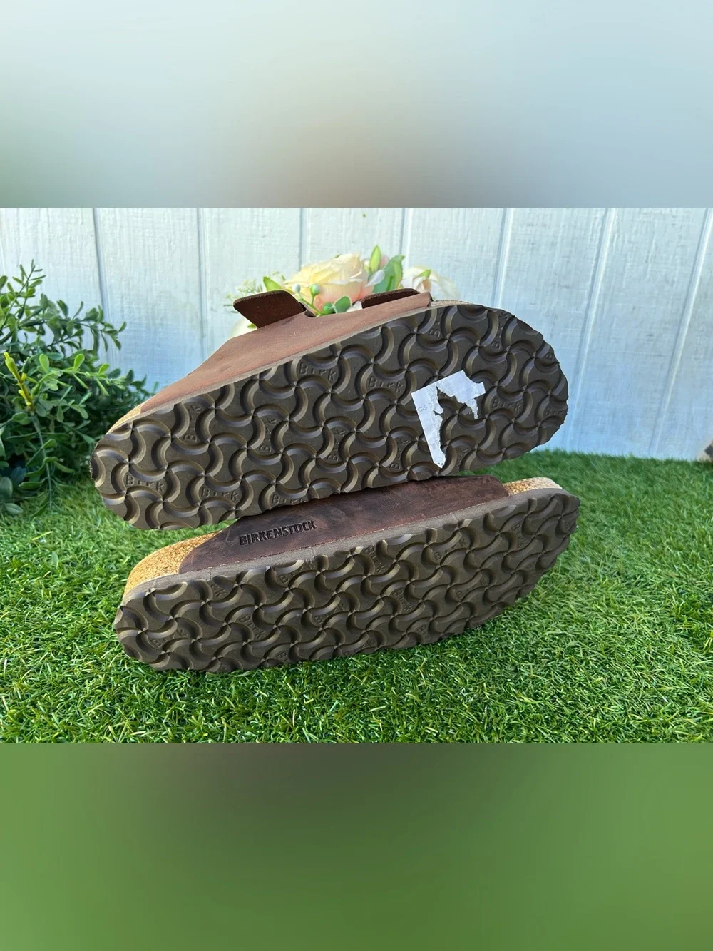 BIRKENSTOCK Arizona habana oiled leather 38 US 7-7.5 brown gently used/ unisex